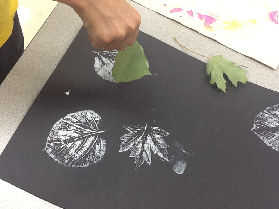 Grande Park Art: Printing Leaves